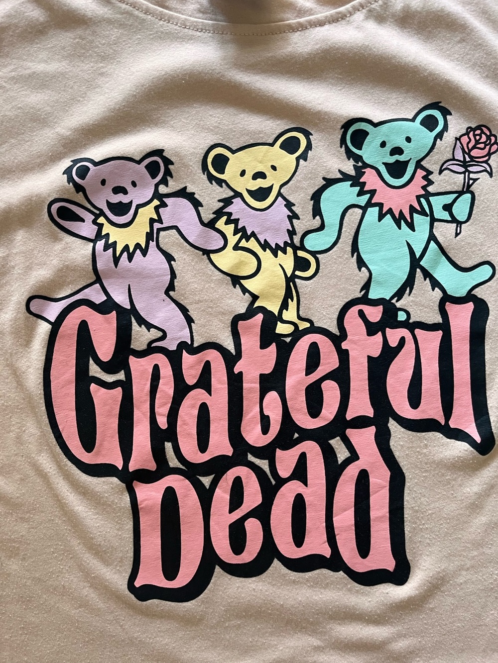 Grateful Dead Dancing Gerry Bears Graphic Tank Top - Pastel Pink